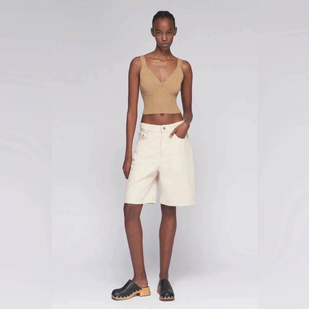 KOTN Tan Ribbed Tank Top - Picture 3 of 10